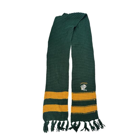 Green Bay Packers Titletown LANDS END Knit Scarf Green Gold Cotton Football NFL - Picture 6 of 6